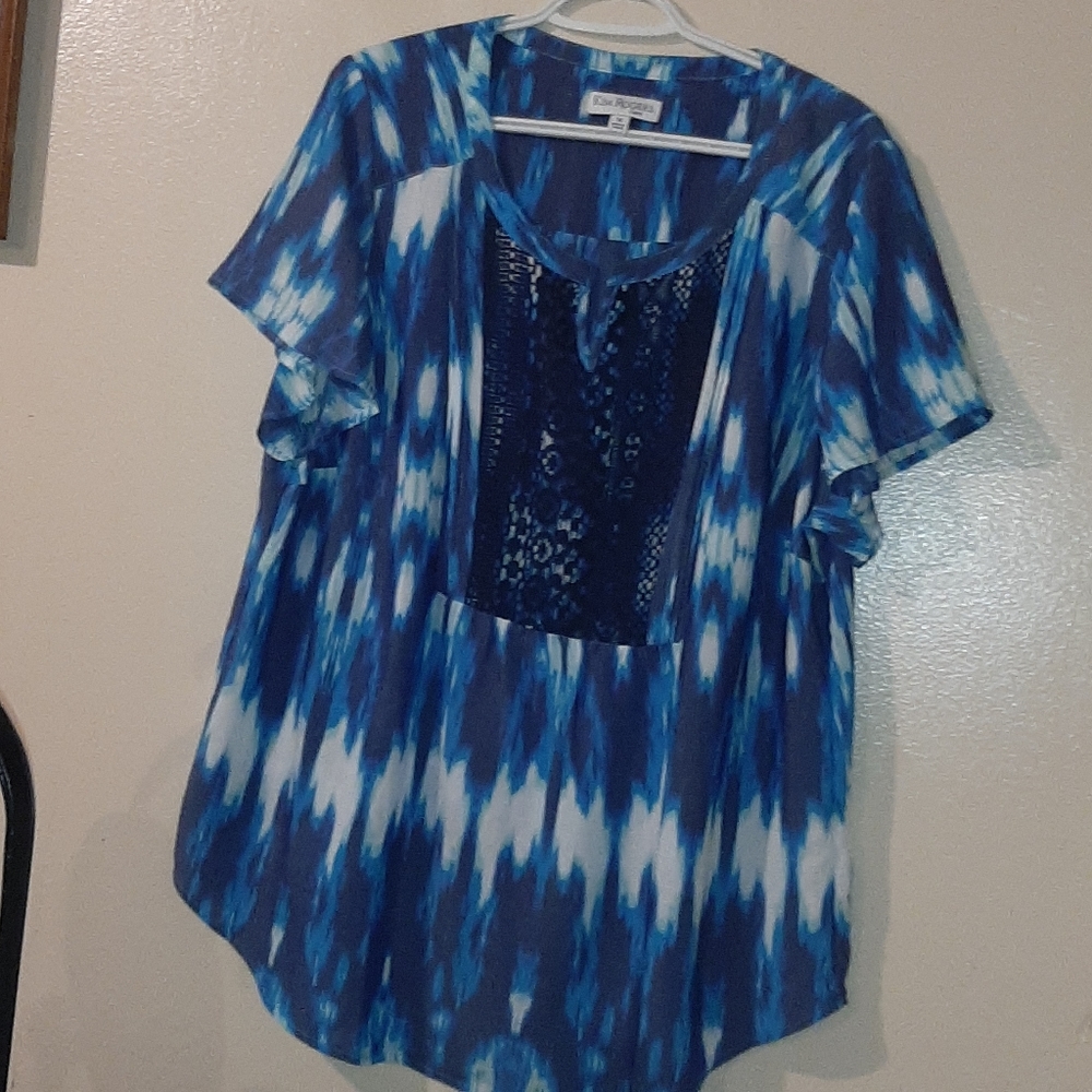 Kim Rogers curvy style tie-dyed tunic